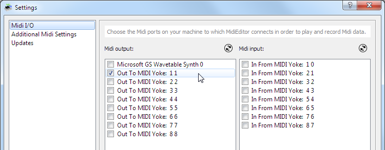 MIDI Editor Settings